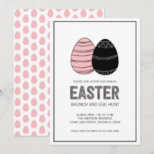 Tarjeta de invitación para Brunch folk y caza de h