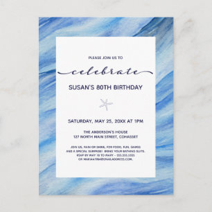 Tarjeta de invitación para celebración de cumpleañ