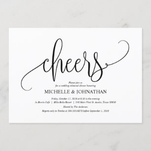 Tarjeta de invitación para cena de elegante ensayo