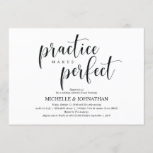 Tarjeta de invitación para cena de elegante ensayo