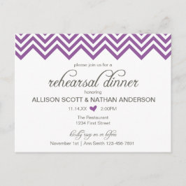 Tarjeta de invitación para cena de ensayo con Chev