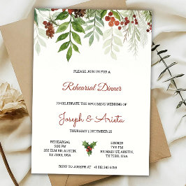Tarjeta de invitación para cena de ensayo con dise