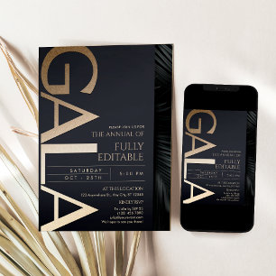 Tarjeta de Invitación para Cena de Gala Evento Emp