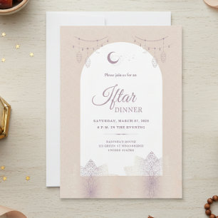 Tarjeta de invitación para cena elegante de Iftar