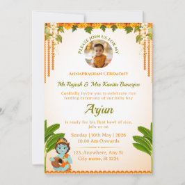 Tarjeta de Invitación para Ceremonia de Annaprasha