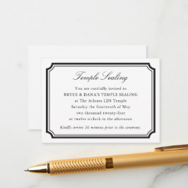 Tarjeta de invitación para ceremonia de sellado SU