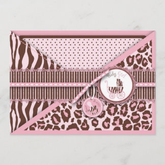 Tarjeta de invitación para Chica Chita Rosa C