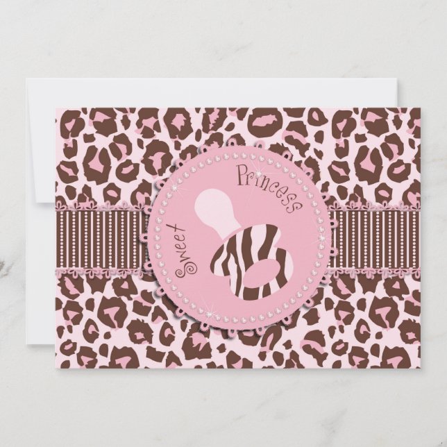 Tarjeta de invitación para Chica Chita Rosa D (Anverso)