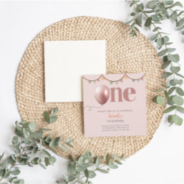 Tarjeta de invitación para Chica de primer cumplea