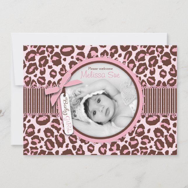 Tarjeta de Invitación para Chicas Cheetah (Anverso)
