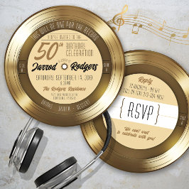 Tarjeta de Invitación para Cumpleaños 50 con Tema 