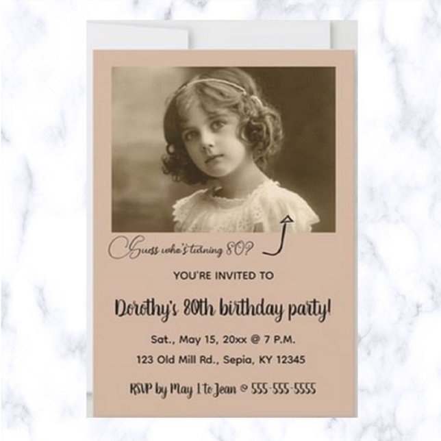 Tarjeta de invitación para cumpleaños de foto edit (Subido por el creador)