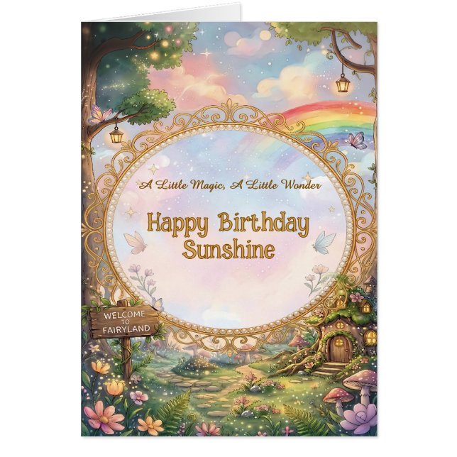 Tarjeta de Invitación para Cumpleaños de Hada en T (Frente)