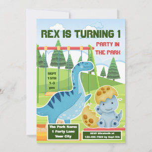 Tarjeta de Invitación para Cumpleaños de Niño 1er