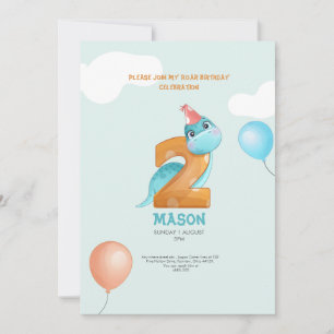 tarjeta de invitación para cumpleaños infantil con
