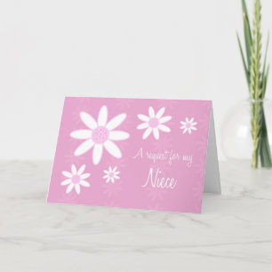 Tarjeta de Invitación para Dama de Flores Sobrina