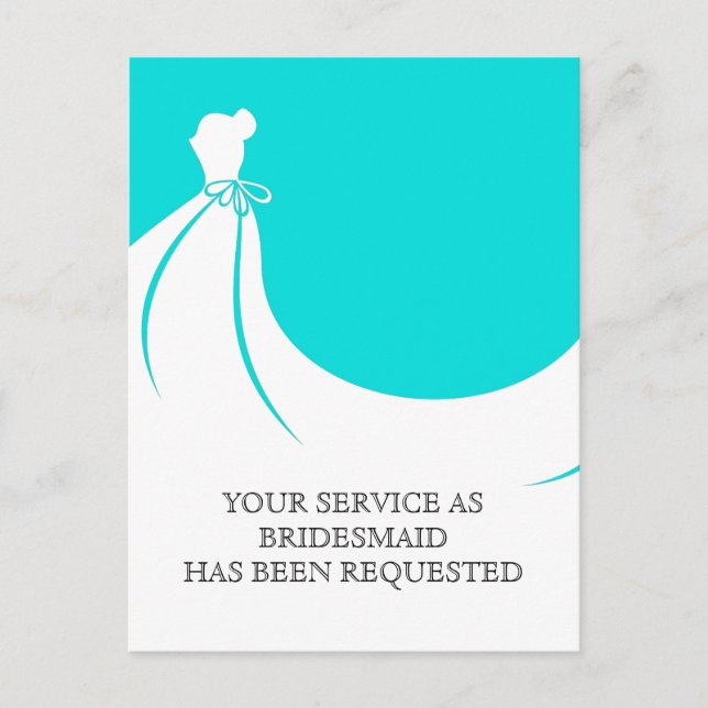 Tarjeta de invitación para Dama de Honor o Damas d (Anverso)