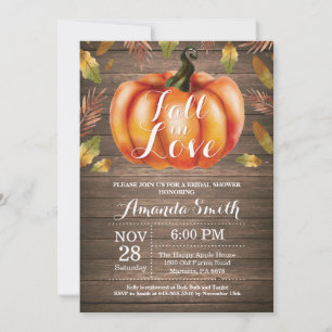 Tarjeta de Invitación para Desayuno Nupcial Otoño 