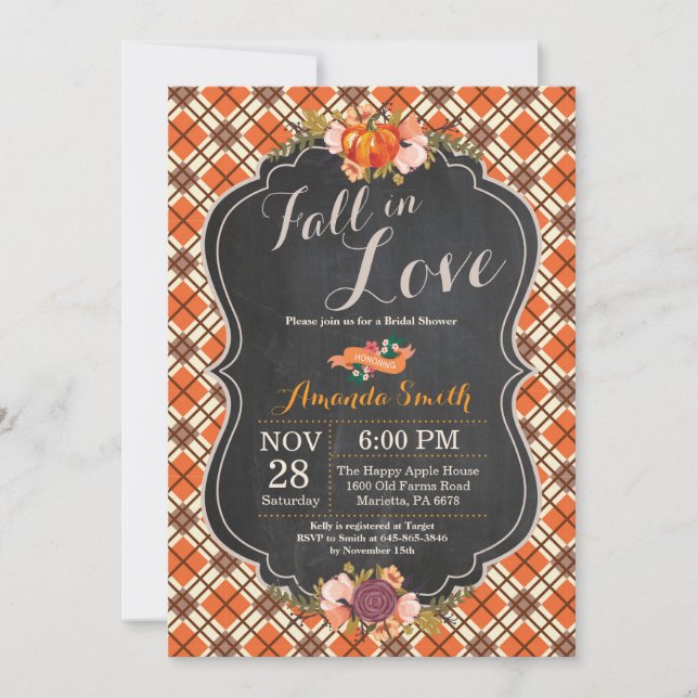 Tarjeta de Invitación para Despedida de Soltera 'E (Anverso)