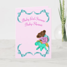 Tarjeta de invitación para ducha de bebé