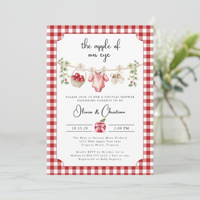Tarjeta de Invitación para Ducha de Bebé para Pare (Anverso de pie)