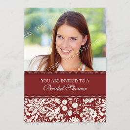 Tarjeta de invitación para ducha de novia con foto