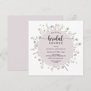 Tarjeta de invitación para ducha de novia rústica 