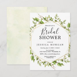 Tarjeta de invitación para ducha de novia Woodland