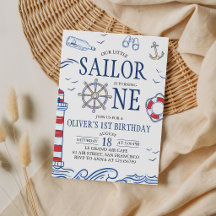 Tarjeta de invitación para el 1er cumpleaños de nu