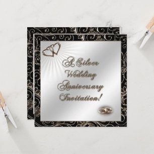 Tarjeta de invitación para el 25º aniversario de b