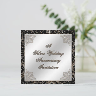 Tarjeta de invitación para el 25º aniversario de b