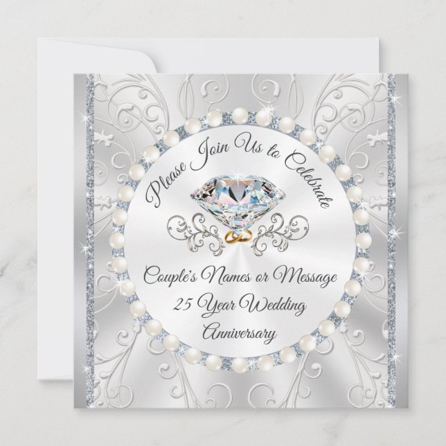 Tarjeta de invitación para el 25º aniversario del  (Anverso)