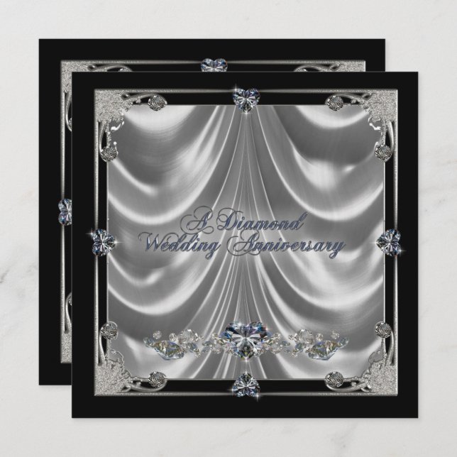 Tarjeta de Invitación para el 60º Aniversario de B (Anverso / Reverso)