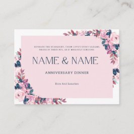 Tarjeta de invitación para el aniversario botánico