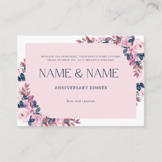 Tarjeta de invitación para el aniversario botánico