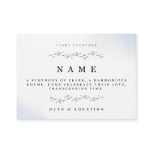 Tarjeta de invitación para el aniversario floral m