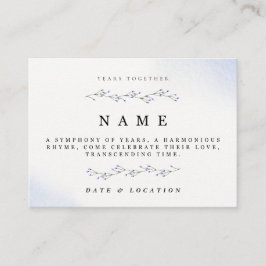 Tarjeta de invitación para el aniversario floral m