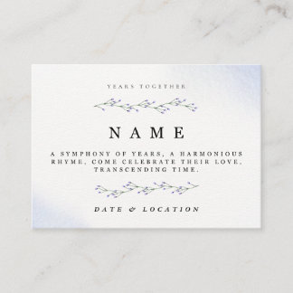 Tarjeta de invitación para el aniversario floral m