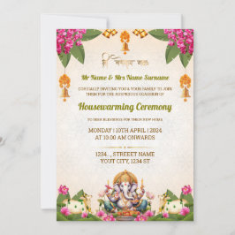 Tarjeta de invitación para el calentamiento de la
