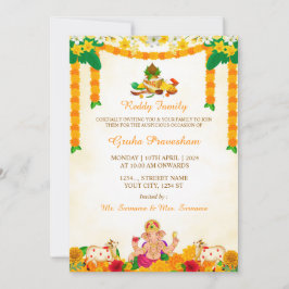 Tarjeta de invitación para el calentamiento de la