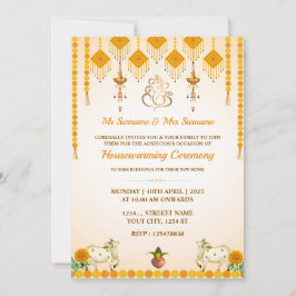 Tarjeta de invitación para el calentamiento de la