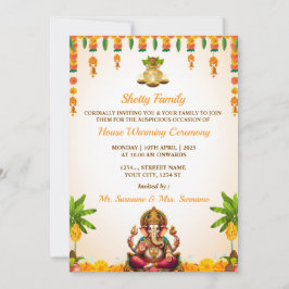 Tarjeta de invitación para el calentamiento de la