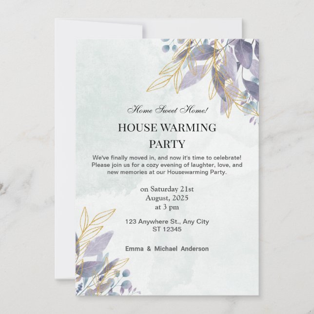 Tarjeta de invitación para el calentamiento de la  (Anverso)