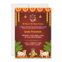 Tarjeta de invitación para el calentamiento de la