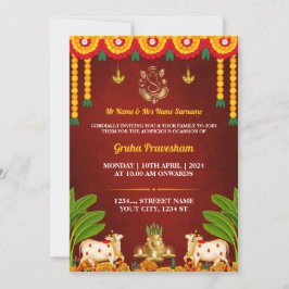 Tarjeta de invitación para el calentamiento de la