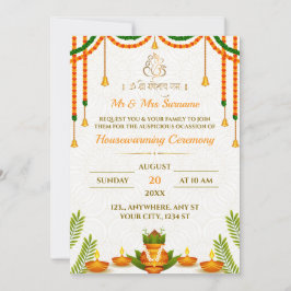 Tarjeta de invitación para el calentamiento de la