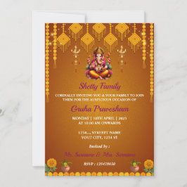 Tarjeta de invitación para el calentamiento de la