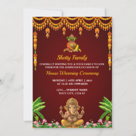 Tarjeta de invitación para el calentamiento de la