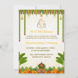 Tarjeta de invitación para el calentamiento de la