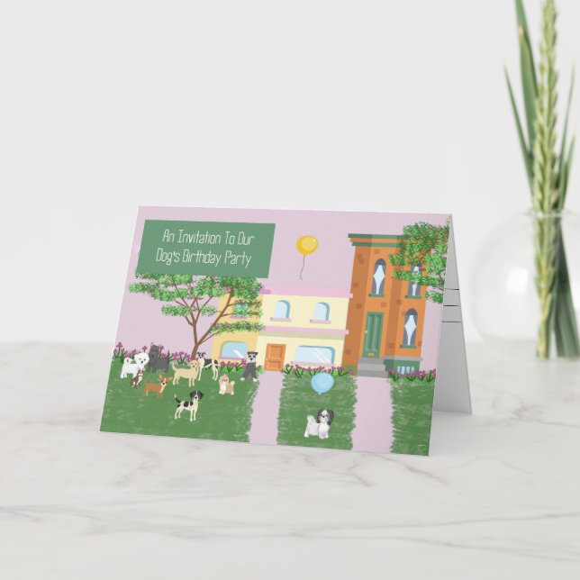 Tarjeta de Invitación para el Cumpleaños de tu Per (Anverso)